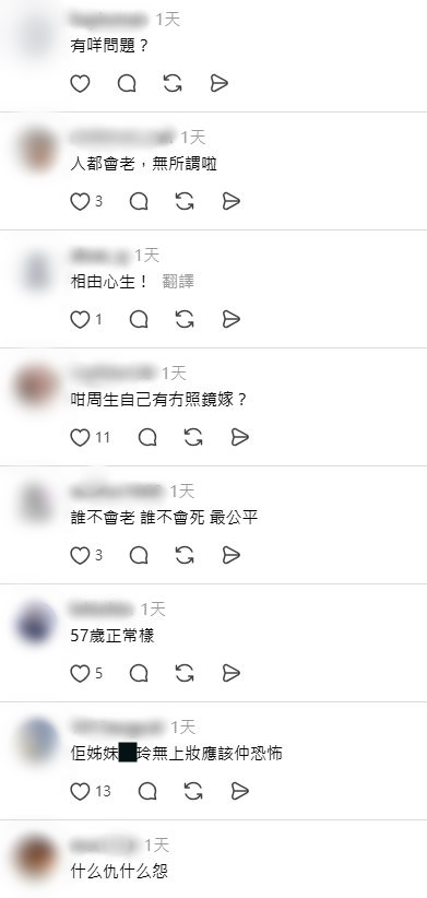 網民認為王菲已50幾歲，卻沒有在臉上做醫美。