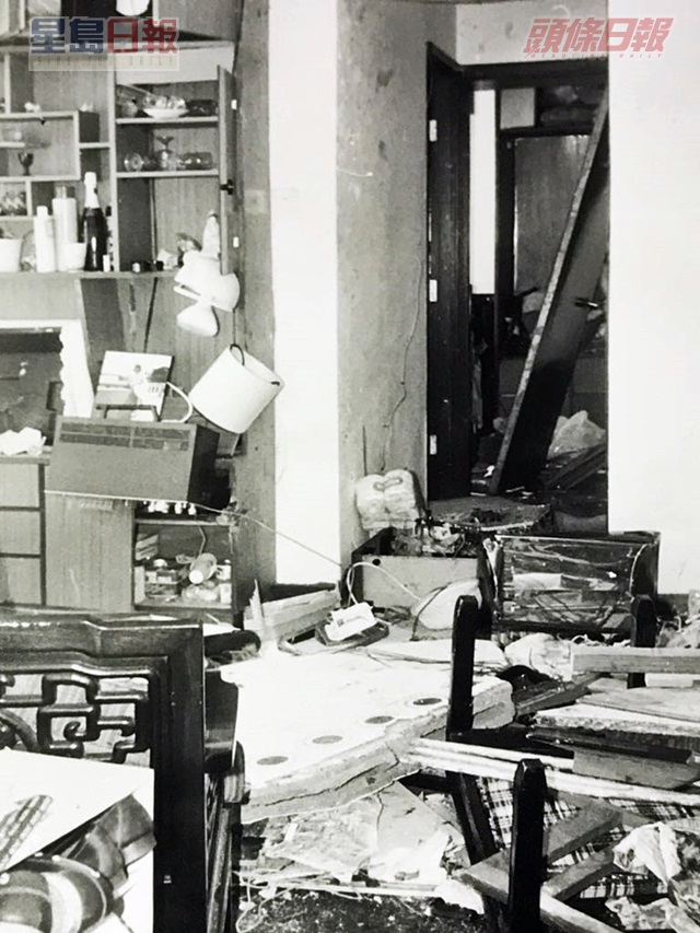 爆炸後單位內一片凌亂。資料圖片