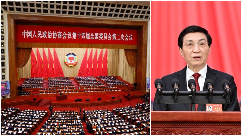 王滬寧在政協工作報告中沒有對港澳台議題有太多著墨。