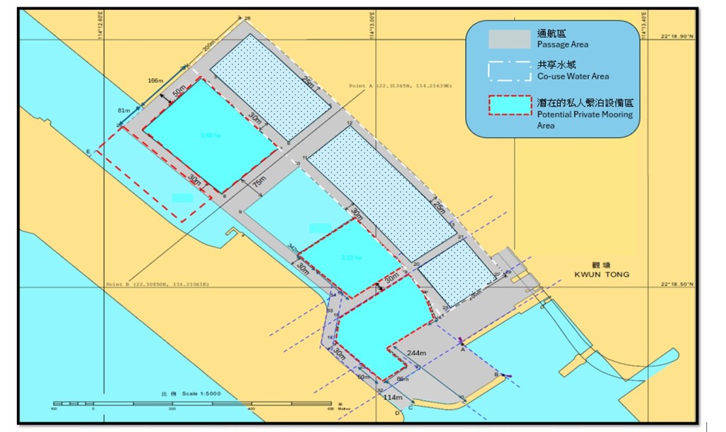 「共享水域」概念圖 。觀塘區議會文件 「共享水域」概念圖 。觀塘區議會文件