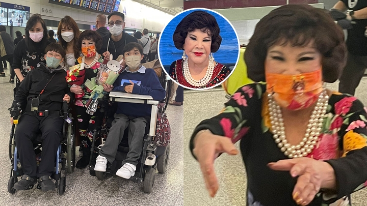 黃夏蕙戴粗珍珠鏈襯靚假髮強勢回港，網民留言歡迎：有BB才能生色不少。