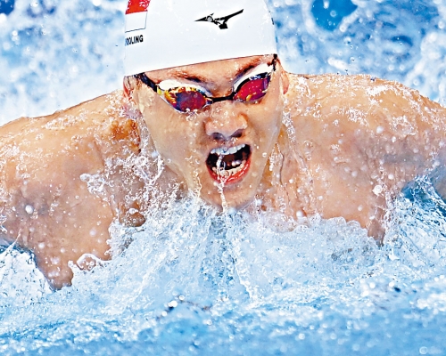 獅城泳手約瑟林周四參加東奧百米蝶泳預賽。