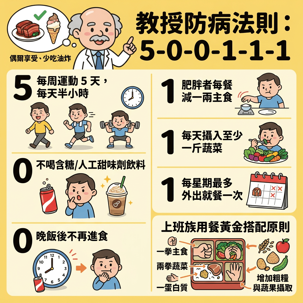 饮食有节制 运用「5-0-0-1-1-1」法则守护代谢健康 饮食有节制 运用「5-0-0-1-1-1」法则守护代谢健康