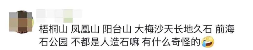 不少愛行山的網民表示，早就知道鳳凰山入口的景觀石是人造設施。網圖