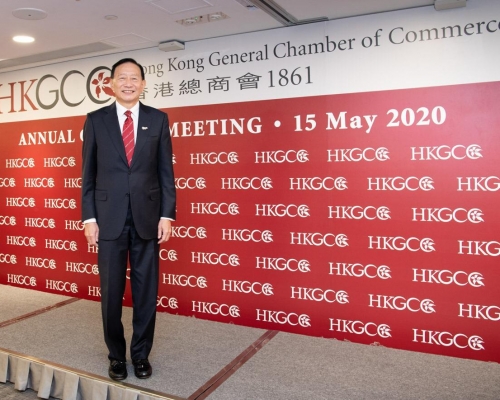 王冬勝連任香港總商會主席。資料圖片