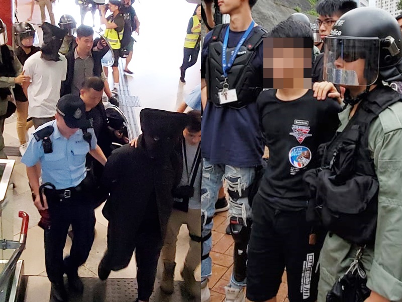警方當日在荔景站拘捕三名男子。資料圖片