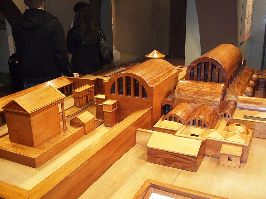 古代羅馬浴場和神廟模型
