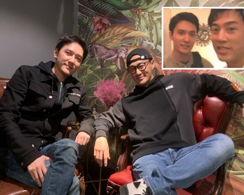 相識13年，馮紹峰與林峯老友見面心情大好。
