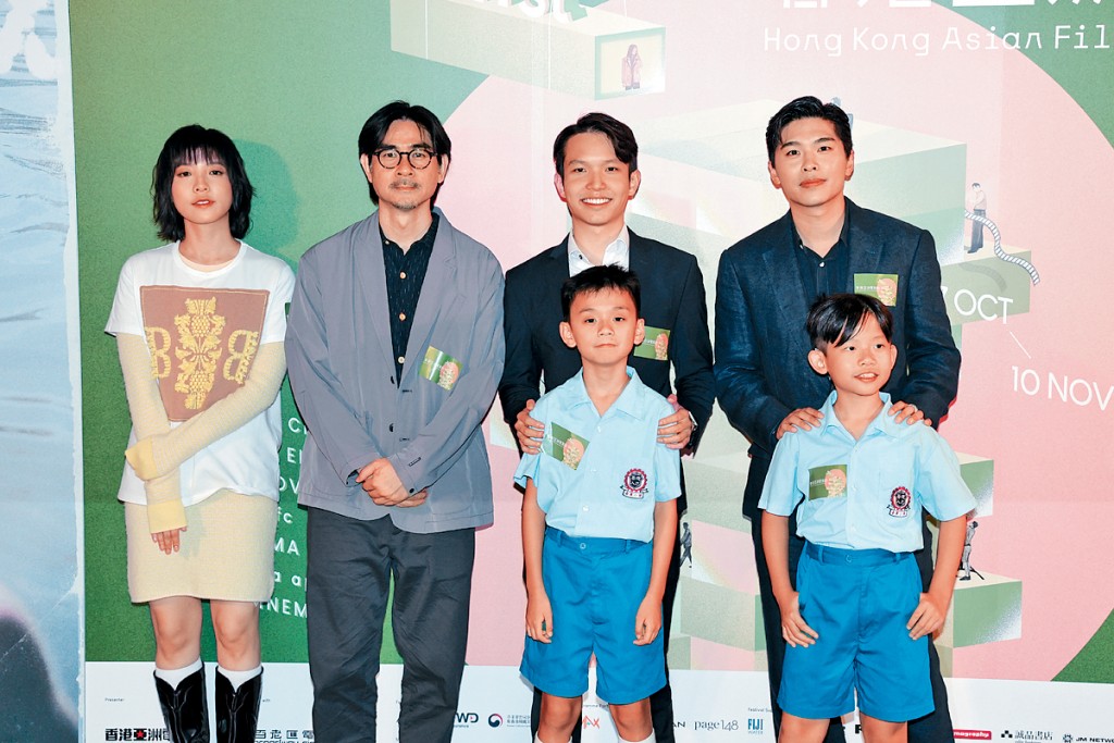 （左起）鍾雪瑩、黃修平導演、吳祉昊及游學修前日齊齊出席活動。