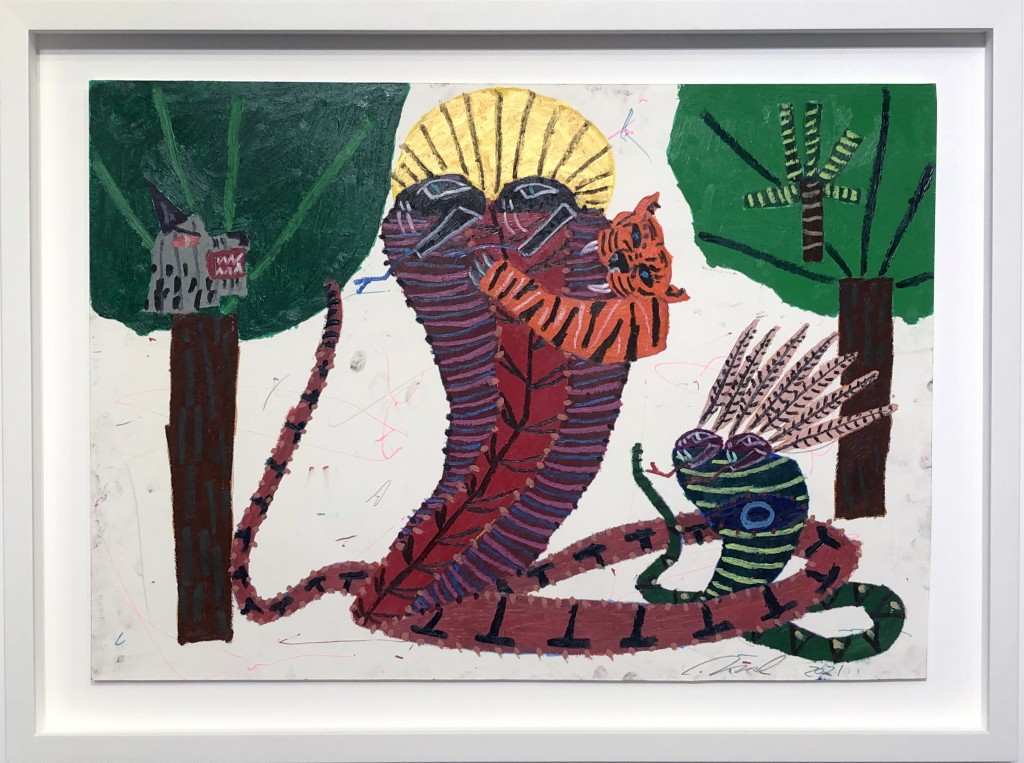 Jordy Kerwick的虎畫充滿原始的繪畫風格及厚塗技巧。