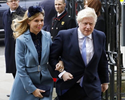英國首相約翰遜未婚妻平安誕下男嬰。AP