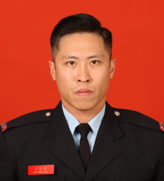 殉職消防何偉豪。 殉職消防何偉豪。