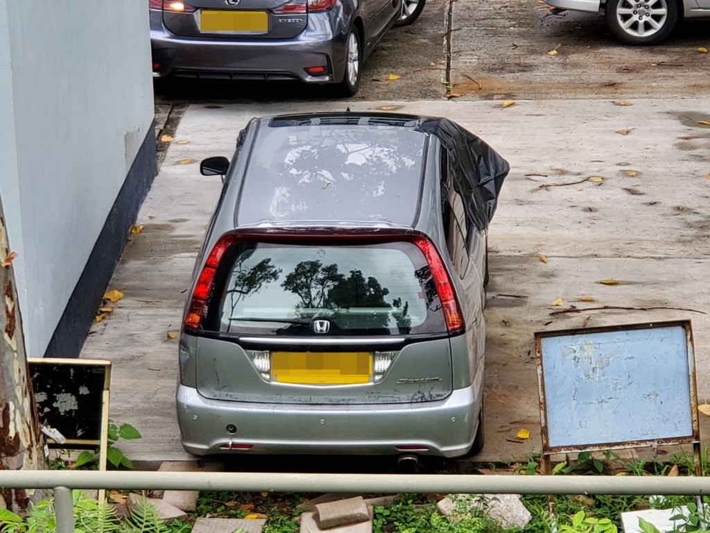 涉案賊車。 歐陽偉光攝