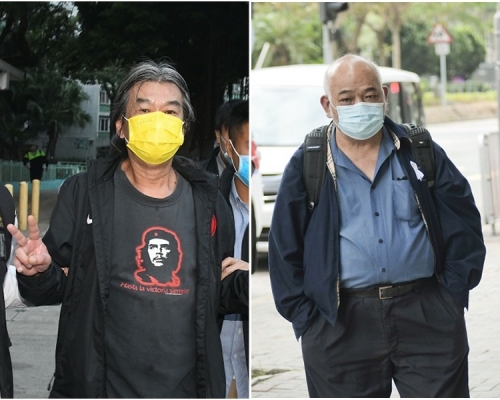 長毛(左)與阿牛(右)違口罩令遭警票控。資料圖片