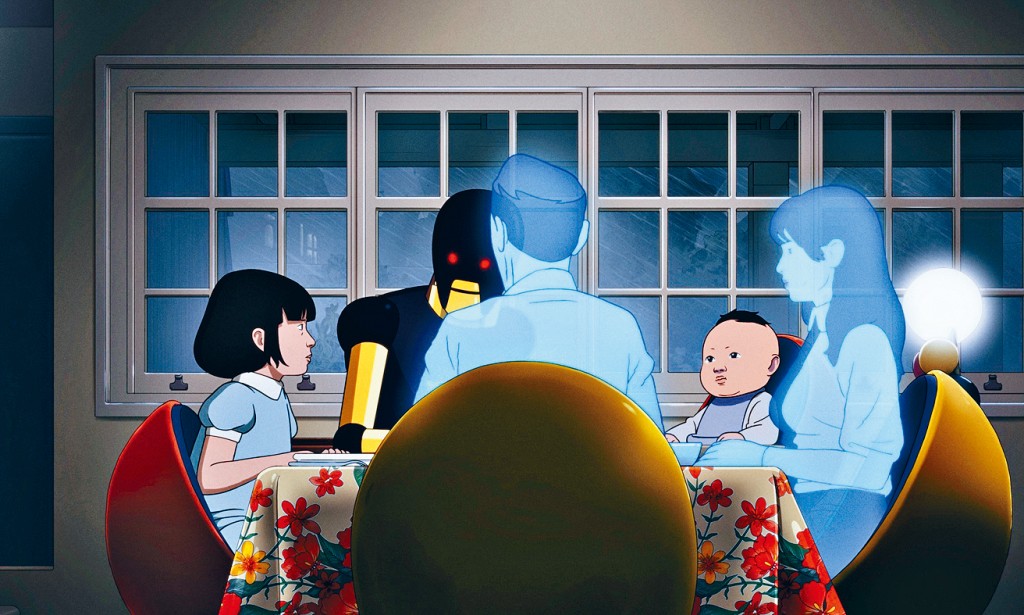 Iris透過影像與「父母」見面。