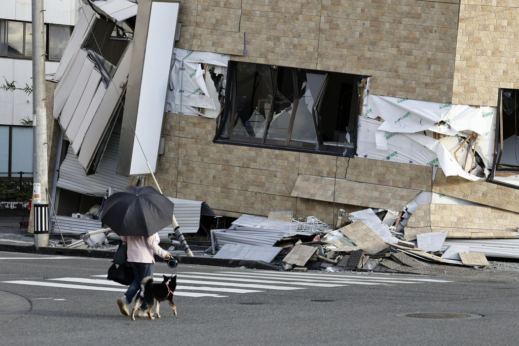 熊本地震灾情。 美联社
