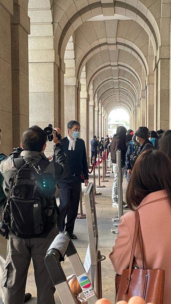 代表黎智英的資深大律師黃繼明。陳子豪攝