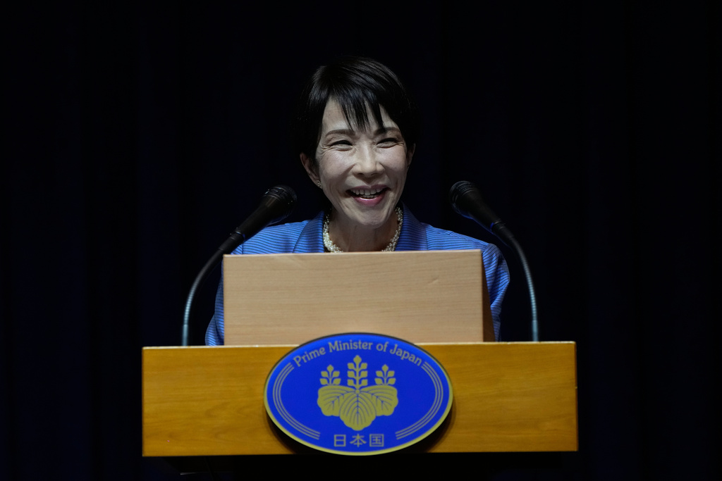 高市早苗表示如台灣有事,日本或將面臨存亡危機。美聯社 高市早苗表示如台灣有事,日本或將面臨存亡危機。美聯社