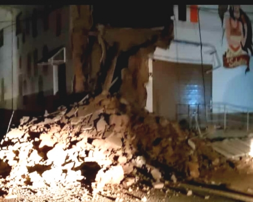 秘魯北部發生8級強烈地震有建築倒塌。網上圖片