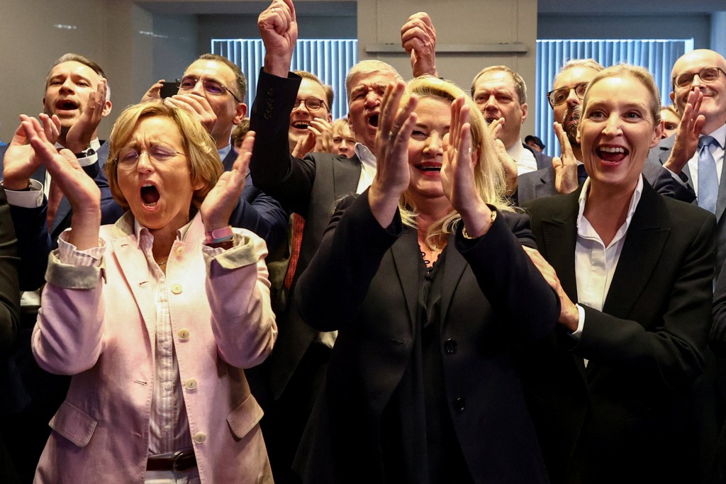 出口民調顯示，極右翼政黨「德國選擇黨」（AfD）在梅前州得票率居首。路透社