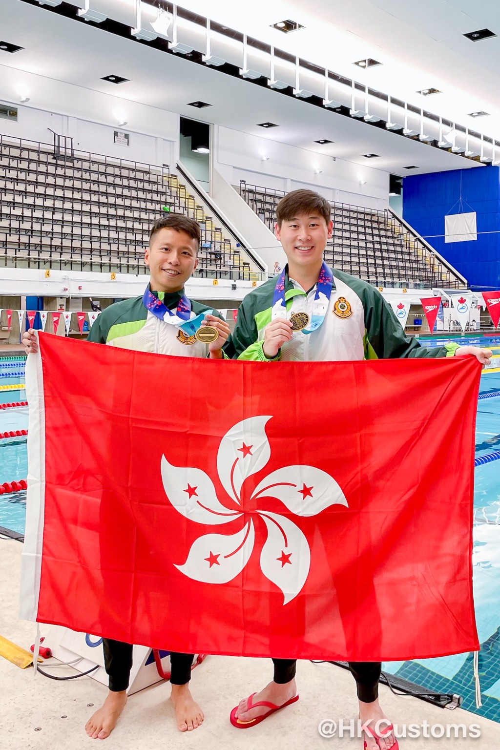 海关代表团参与游泳、田径等6个运动项目。香港海关facebook图片