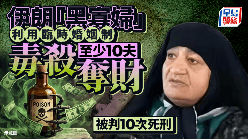 伊朗黑寡婦20年毒殺至少10夫奪財  冷血自白「記不清殺多少人」遭判10次死刑