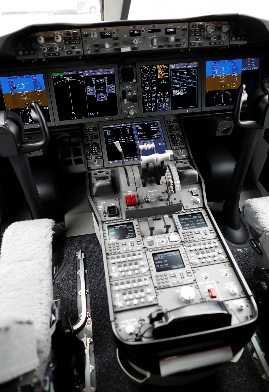 波音787「夢幻客機」的駕駛艙。 路透社