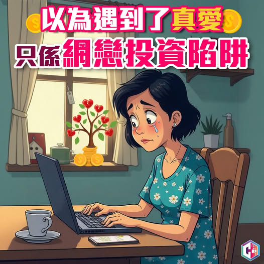 警方呼籲市民慎防網戀騙局。守網者Facebook