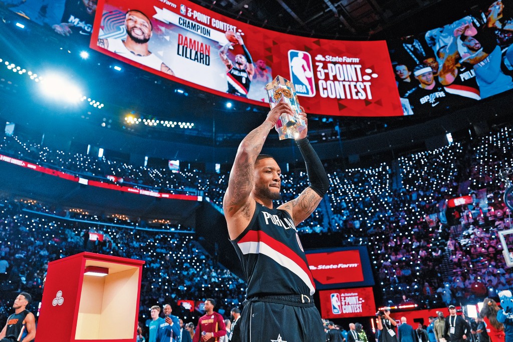 連納第3次當明星賽3分王。