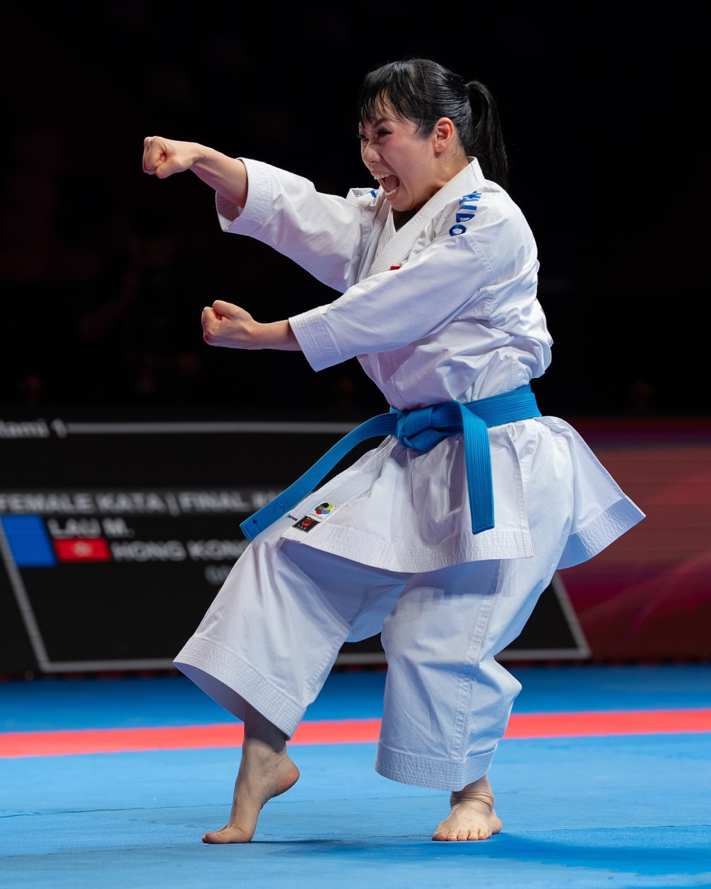 劉慕裳於摩洛哥站擊敗尾野真步奪冠。WKF圖片 劉慕裳於摩洛哥站擊敗尾野真步奪冠。WKF圖片