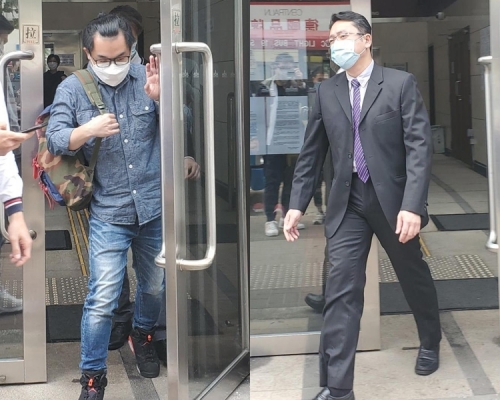 被告雷启添(左);警員陳浩駒(右)。