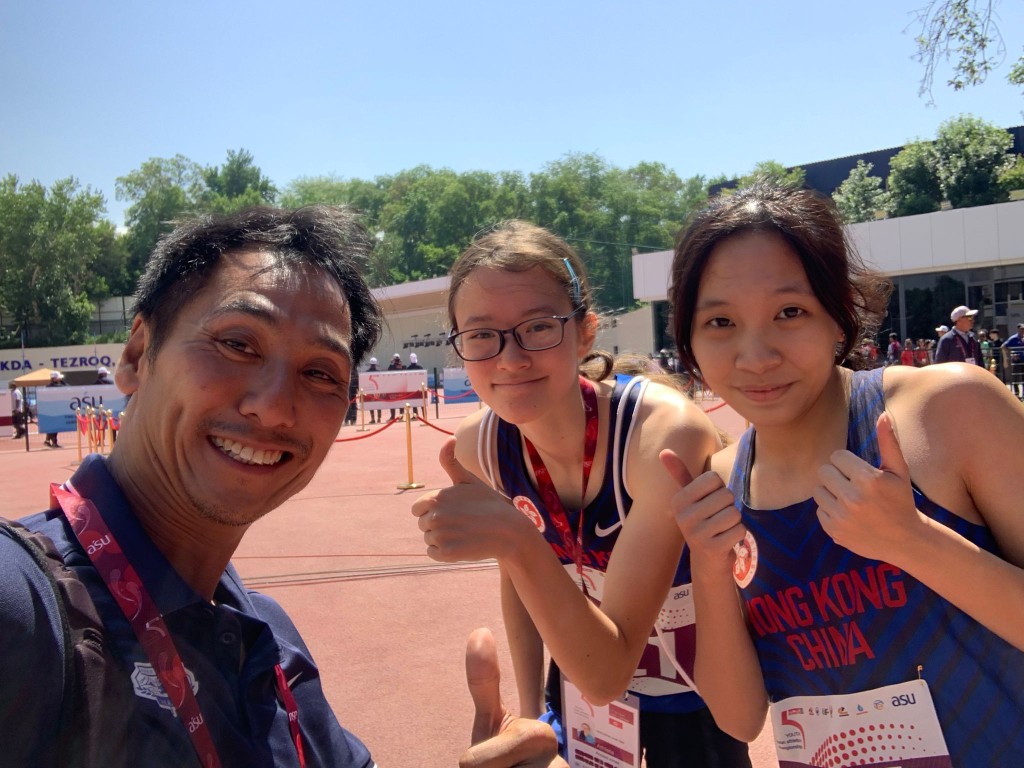 亞少田徑賽，徐穎恩在女子400米初賽以55秒68刷新香港U18及U20紀錄。 受訪者提供圖片