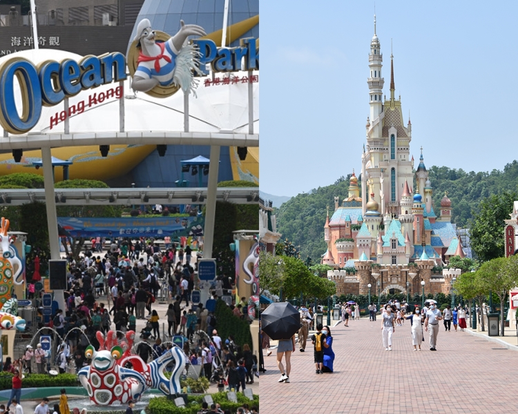 校方指學生無須回校期間,有部分家長曾帶同子女前往海洋公園、迪士尼樂園、音樂農莊等地方,及後陸續地出現了上呼吸道感染徵。資料圖片