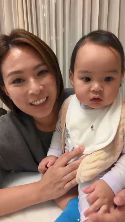 細仔Aten今年2月會迎來一歲生日，朱慧敏表示將為子辦生日會。