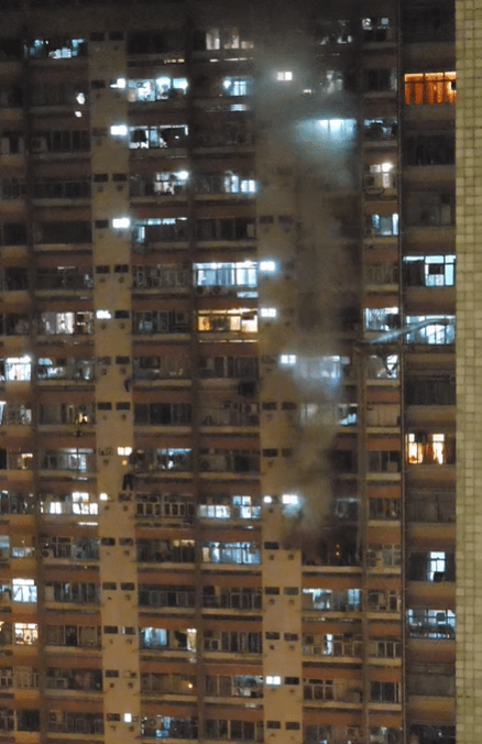 牛頭角樂華北邨欣華樓一單位發生火警。網上圖片