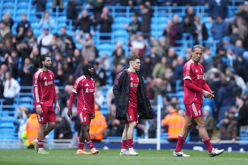 利物浦於足總盃8強出局。美聯社 利物浦於足總盃8強出局。美聯社