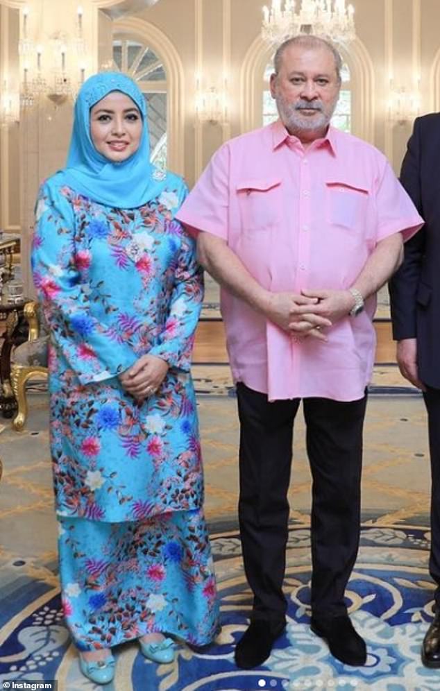 马来西亚国王易卜拉人与夫人拉惹查丽苏菲雅。