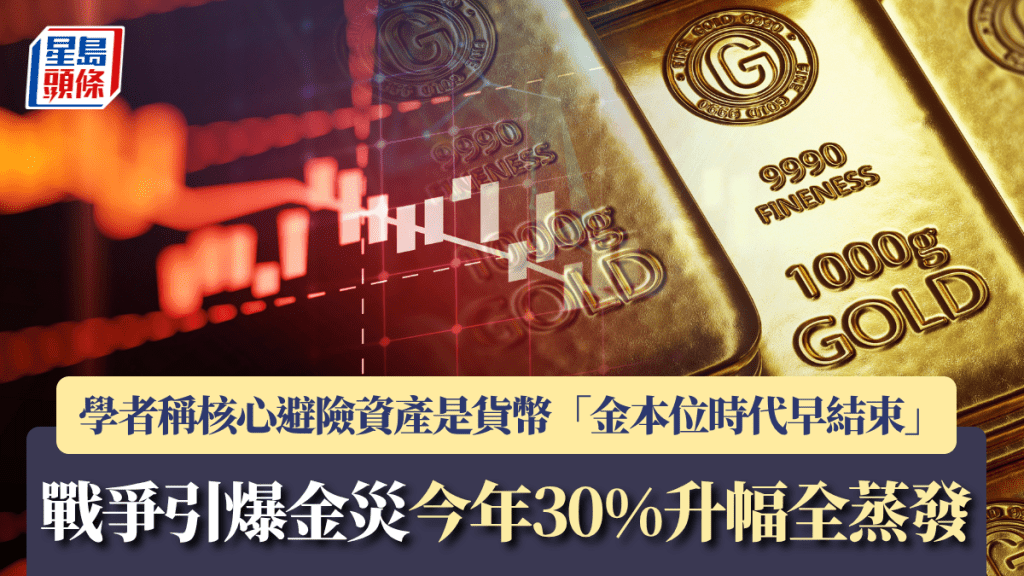 中東戰爭引爆「金災」今年30%升幅全蒸發 學者稱核心避險資產是貨幣 「金本位時代早結束」