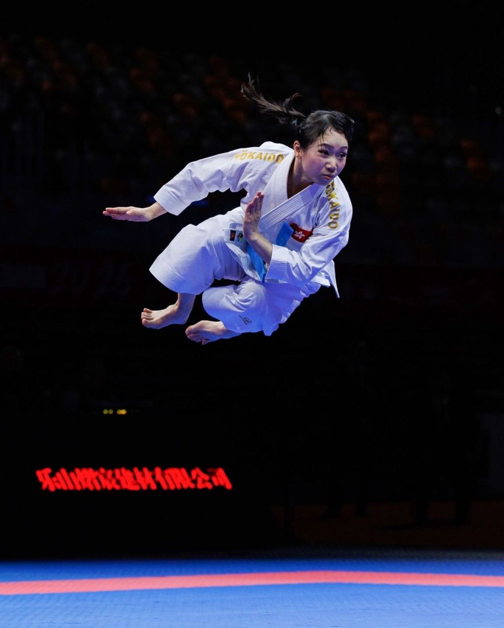 Grace在今季连续三站封后,以技术性压倒日本对手。WKF FB图 Grace在今季连续三站封后,以技术性压倒日本对手。WKF FB图
