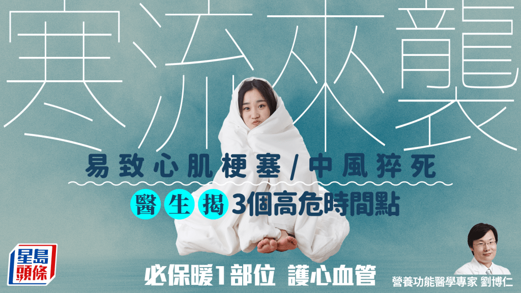 寒流來襲易致心肌梗塞/中風猝死 醫生3個高危時間點 必保暖1部位護心血管