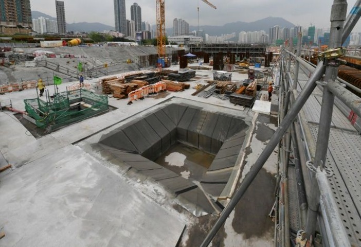 為了重置J2古井,港鐵正將土瓜灣站頂層設計改為石屎槽。