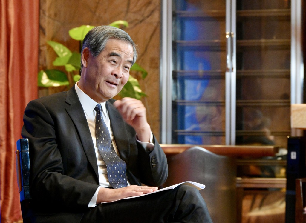 全國政協副主席、前特首梁振英籲業主果斷減租。 全國政協副主席、前特首梁振英籲業主果斷減租。