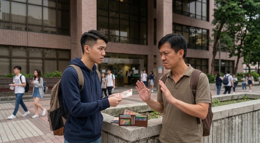 事主表明自己是學生,經濟負擔有限,最終僅支付$100。(AI生成圖) 事主表明自己是學生,經濟負擔有限,最終僅支付$100。(AI生成圖)
