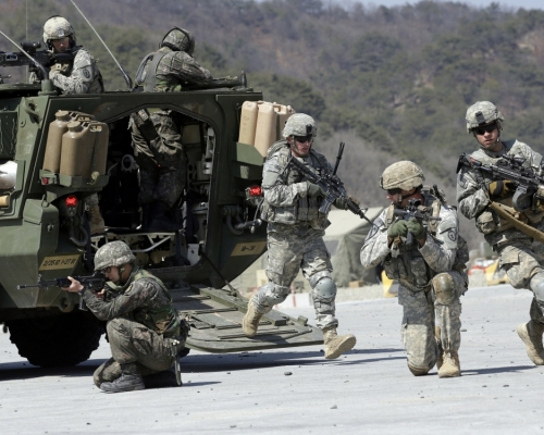 美韓展開聯合軍演。AP資料圖片