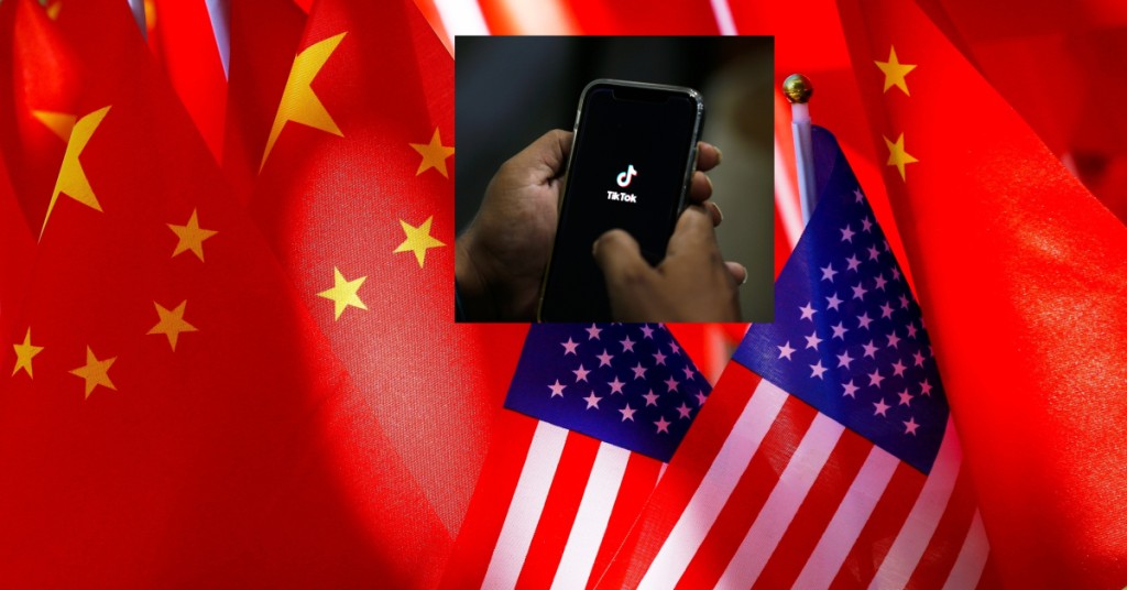 中美近日大打科技戰，華府逼使在本國大受歡迎的社交短視頻平台TikTok出售給美企，北京拒不接受。AP