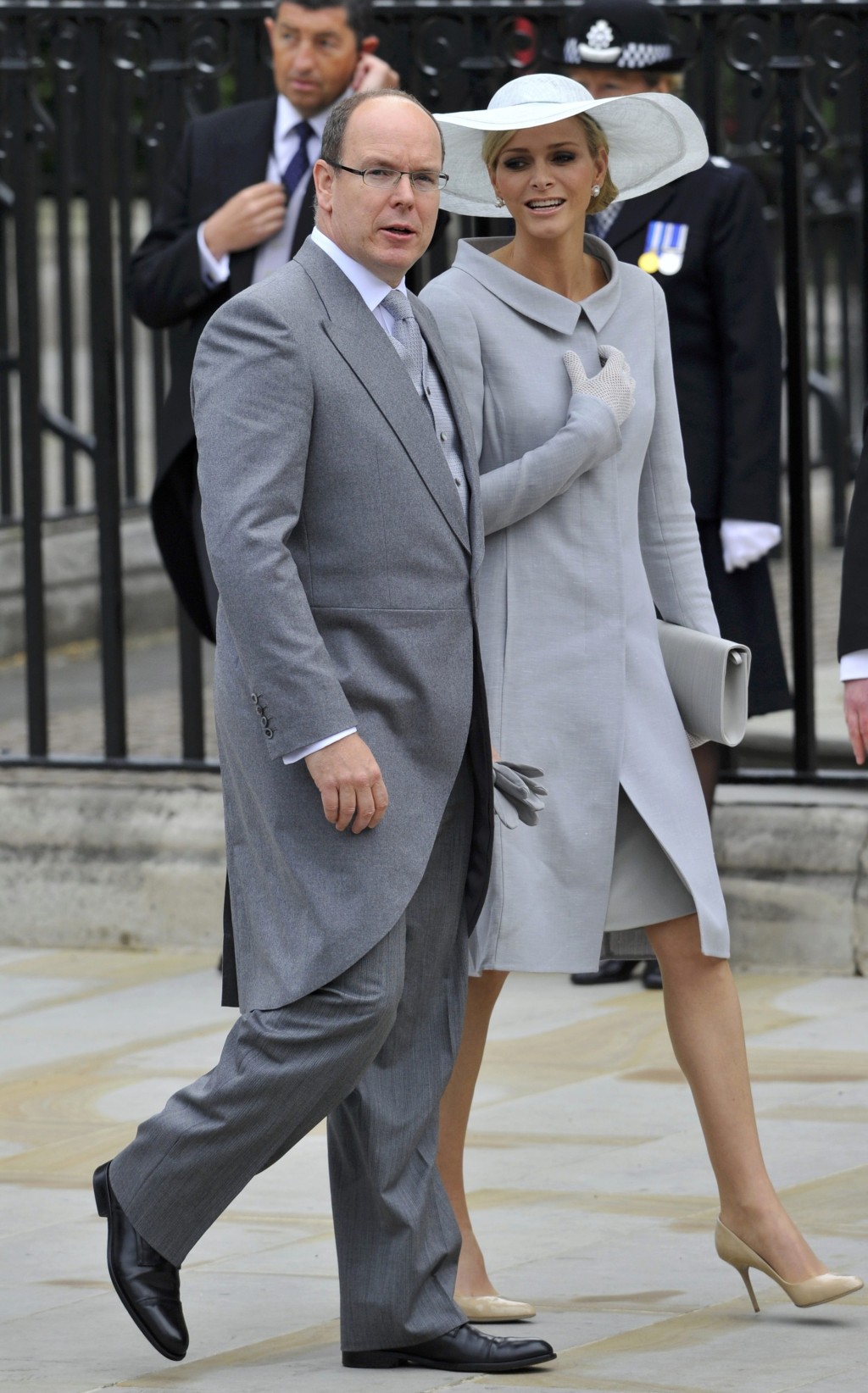 夏琳（Charlene Wittstock）与阿尔贝二世出席英国威廉王子与凯特的婚礼。 路透社