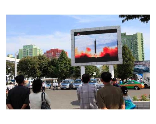 北韓核威脅全球關注。AP