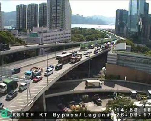 將軍澳道龍尾去到觀塘繞道近九龍貨倉。