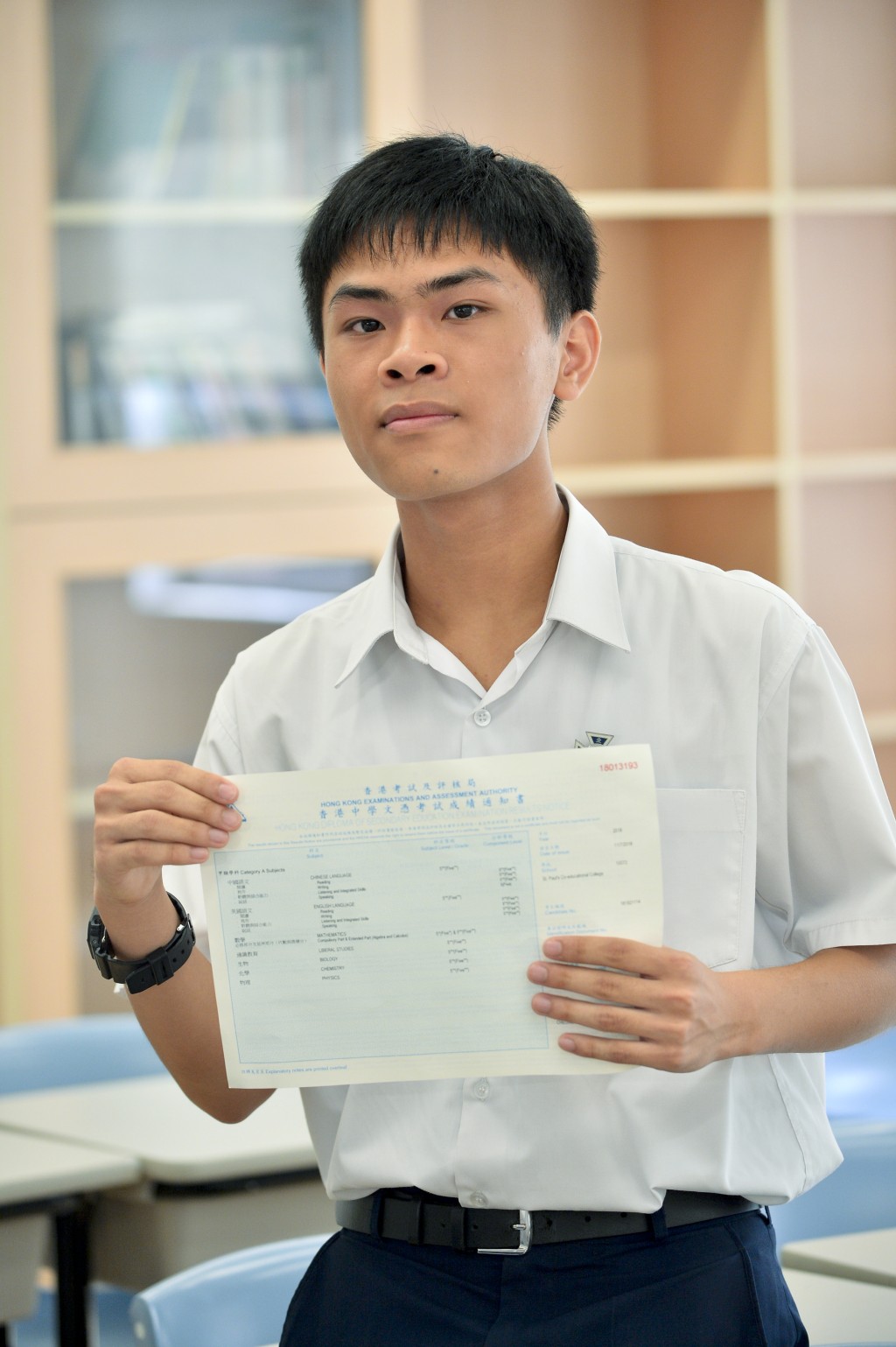 藍仲宏兄長藍正宏，亦是2018年的文憑試狀元。