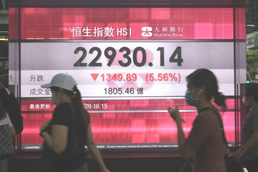 恒指挫1349點。